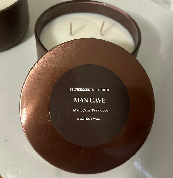 Mahogany Teakwood soy candle